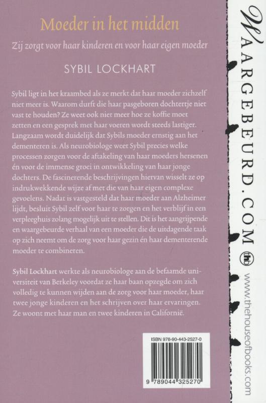 Achterkant van Moeder in het midden