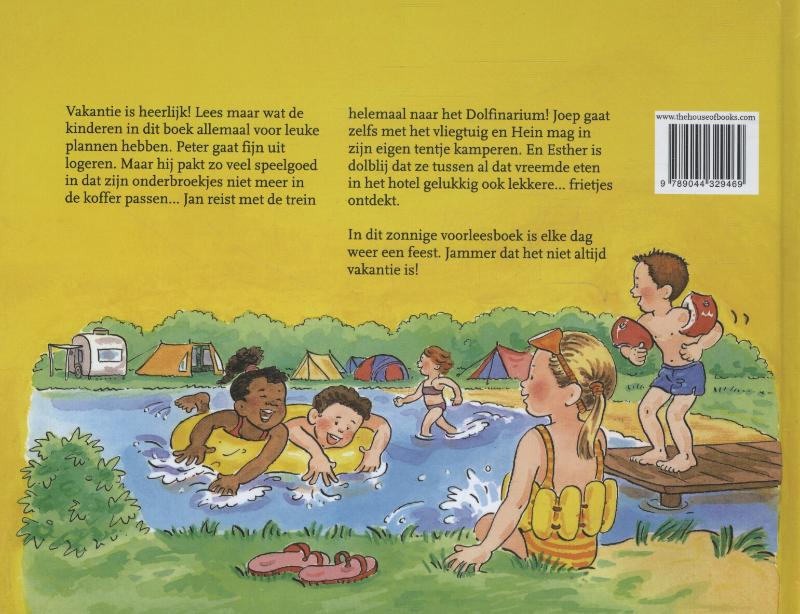 Achterkant van Hoera, het is vakantie