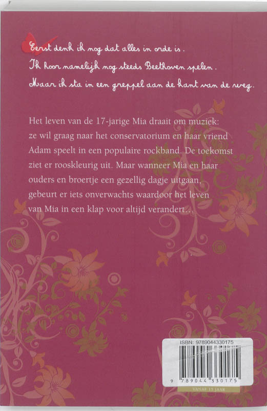 Achterkant van Als ik blijf