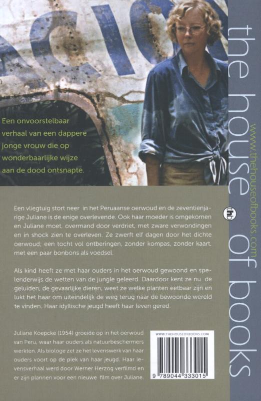 Achterkant van Toen ik uit de lucht viel
