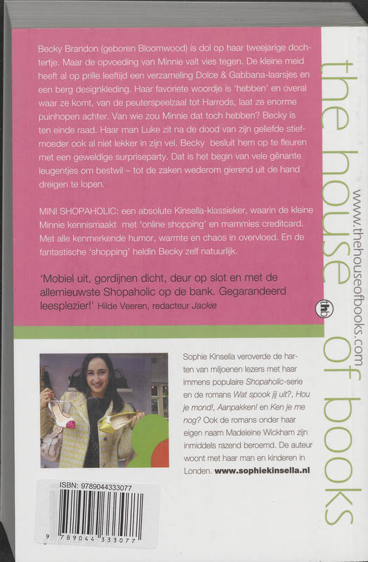 Achterkant van Mini shopaholic
