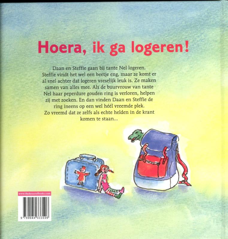 Achterkant van Hoera, ik ga logeren!