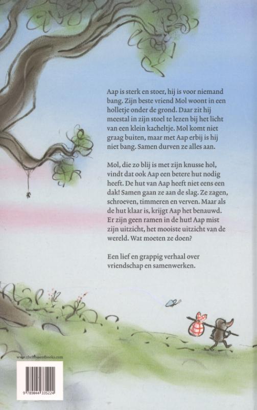Achterkant van Aap en mol bouwen en hut