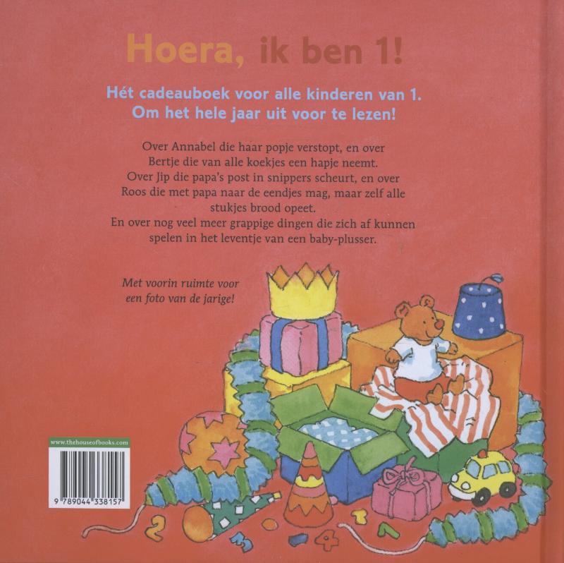 Achterkant van Hoera, ik ben 1!