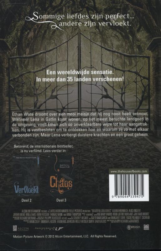 Achterkant van Beautiful creatures
