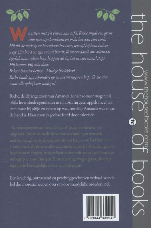 Achterkant van De jongen die van appels hield