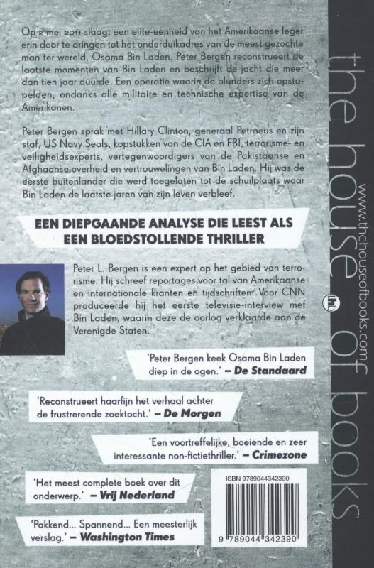 Achterkant van De jacht op Bin Laden