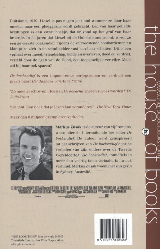 Achterkant van De boekendief