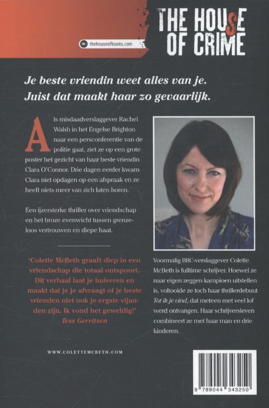 Achterkant van Tot ik je vind