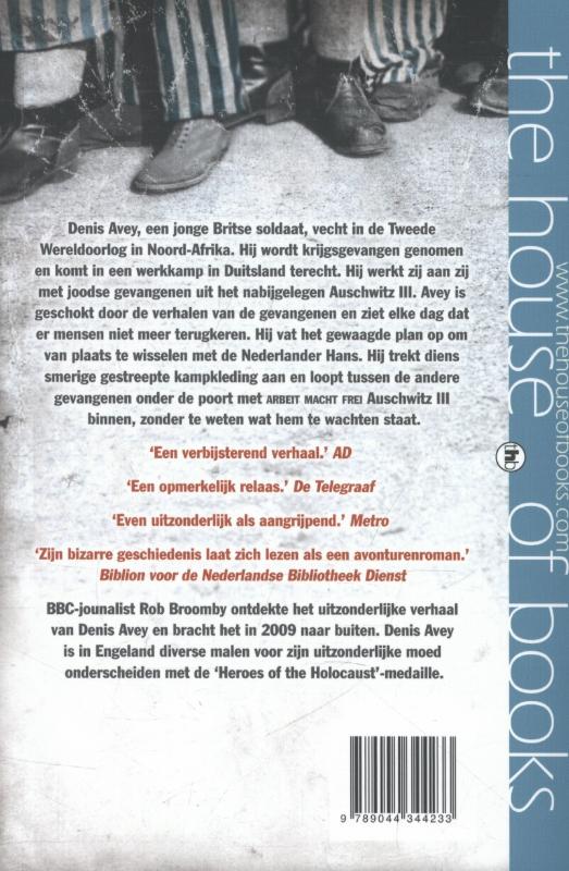 Achterkant van De man die naar Auschwitz wilde