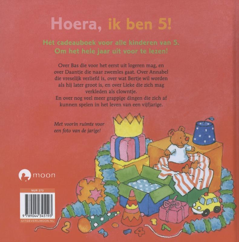 Achterkant van Hoera, ik ben 5