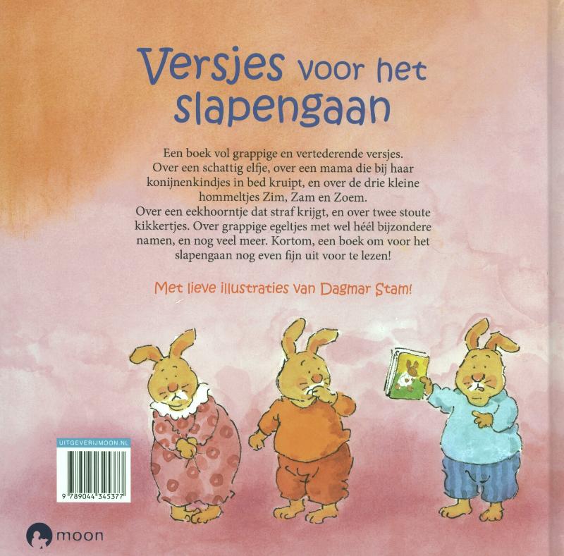 Achterkant van Versjes voor het slapengaan