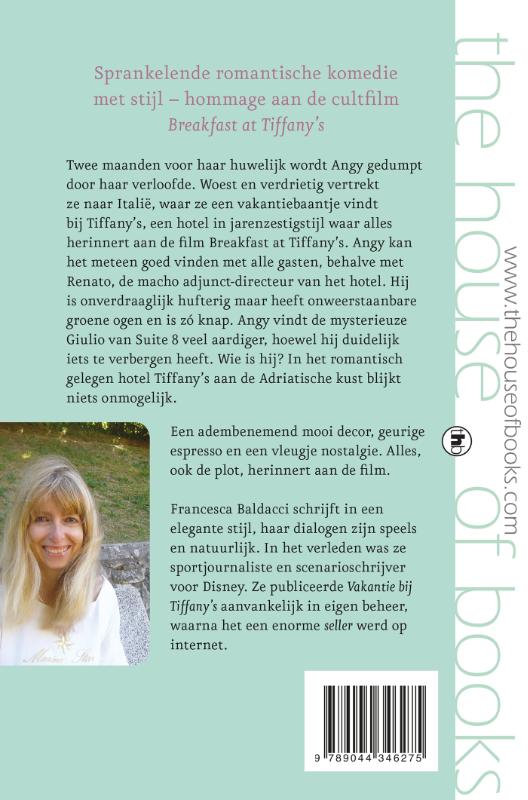 Achterkant van Vakantie bij Tiffany's