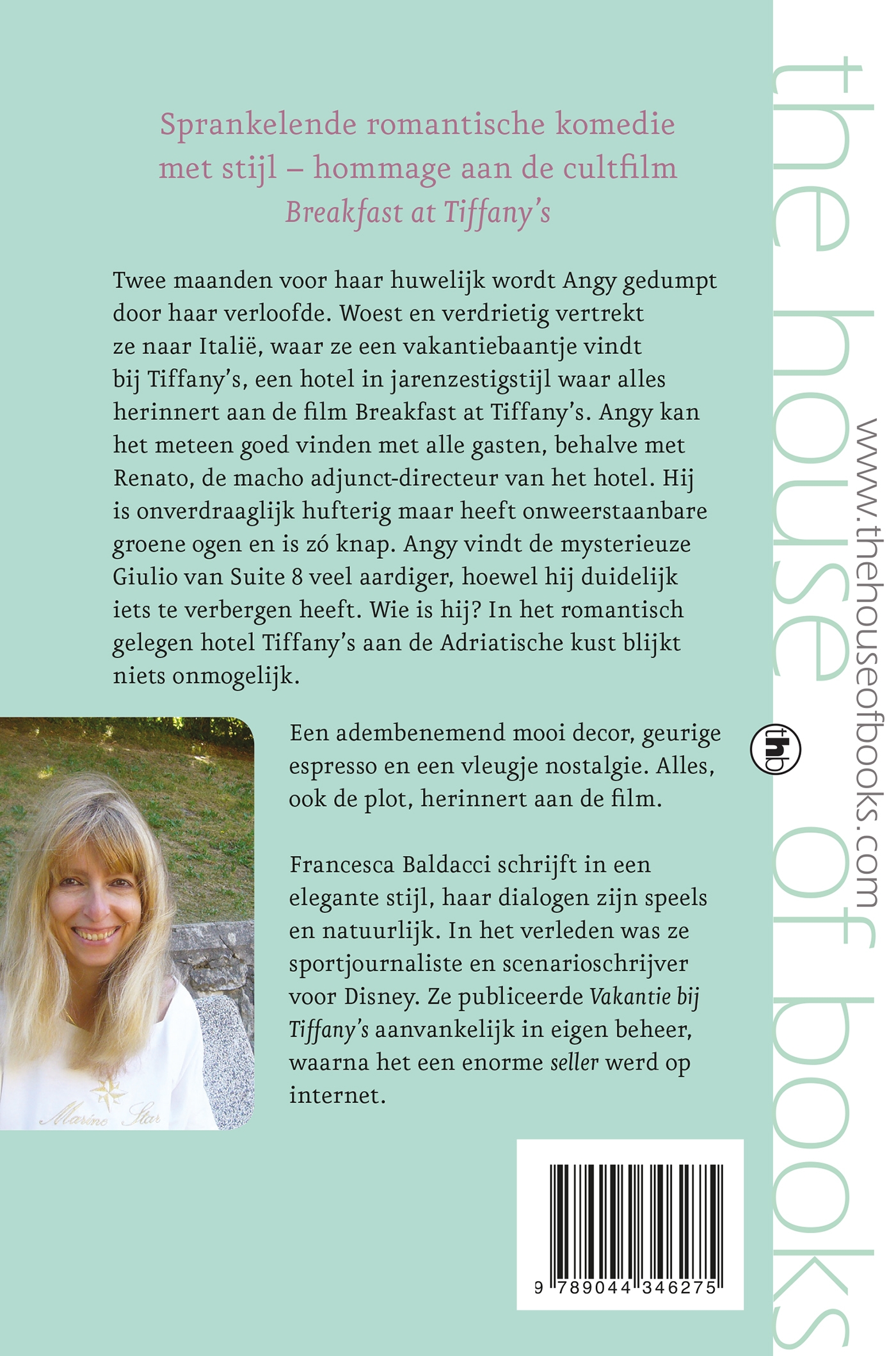 Achterkant van Vakantie bij Tiffany's