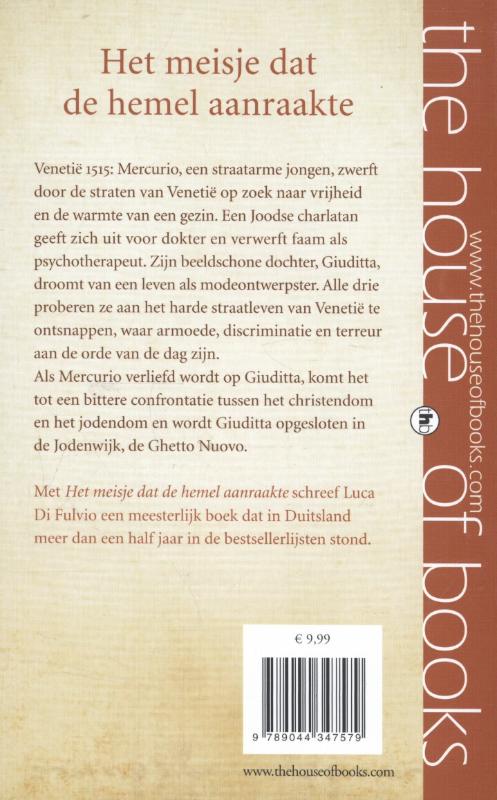 Achterkant van Het meisje dat de hemel aanraakte