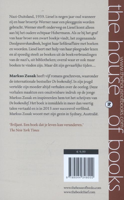 Achterkant van De boekendief