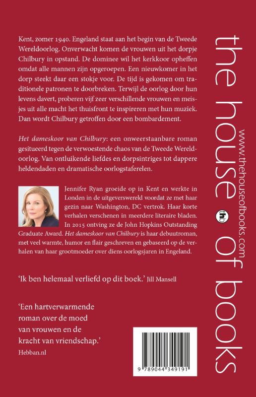 Achterkant van Het dameskoor van Chilbury