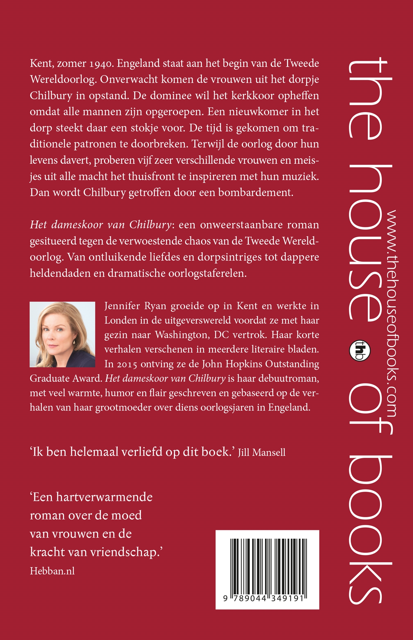 Achterkant van Het dameskoor van Chilbury
