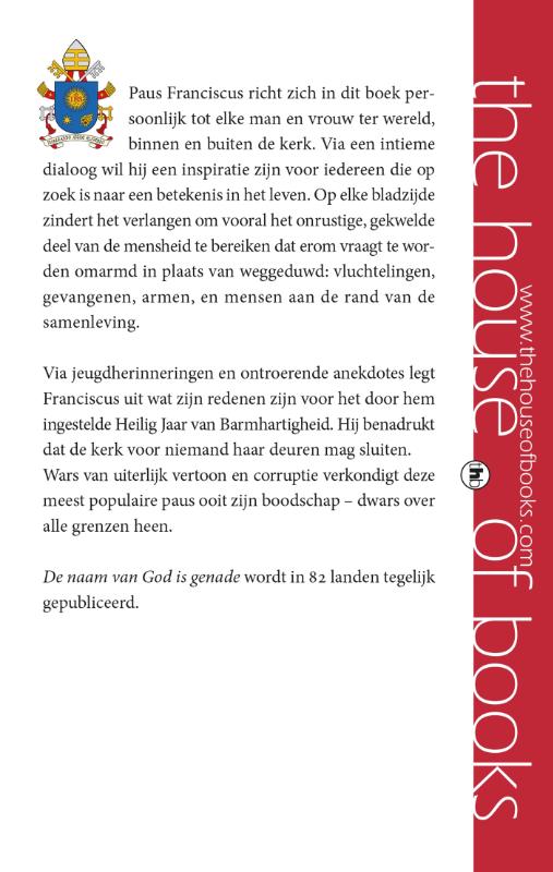 Achterkant van De naam van God is genade