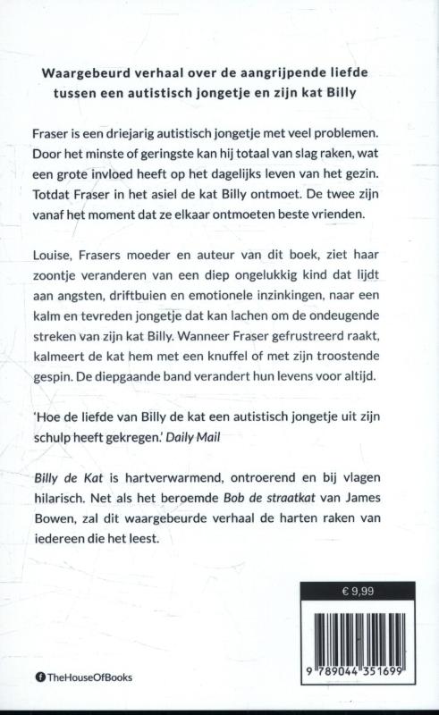 Achterkant van Billy de kat