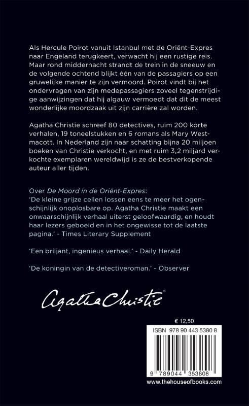 Achterkant van Moord in de Oriënt Expres