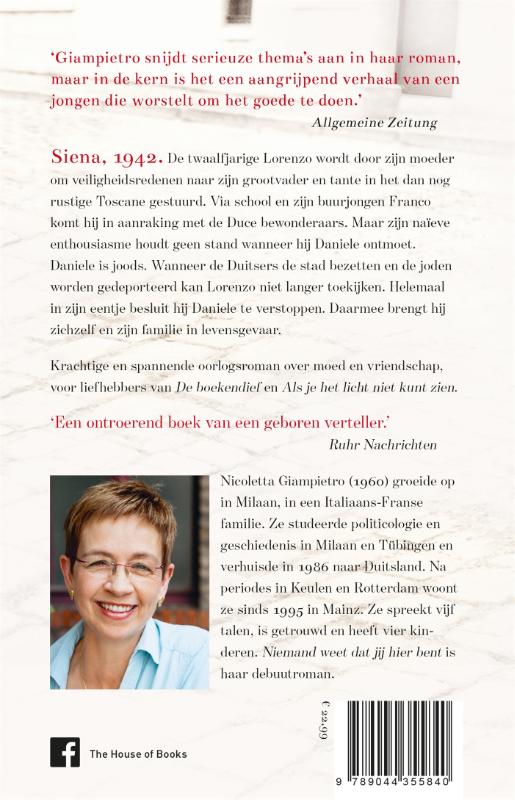 Achterkant van Niemand weet dat jij hier bent