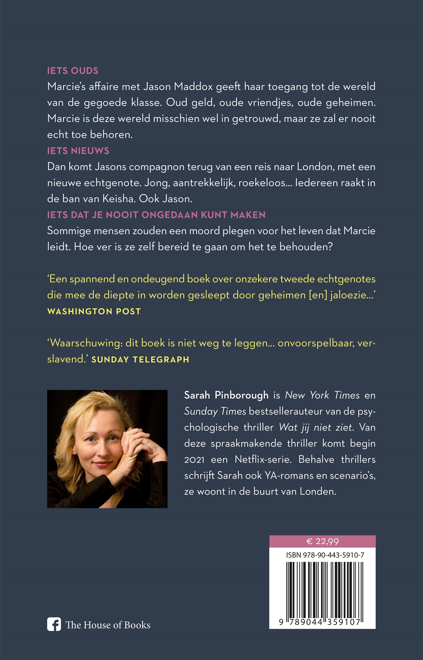 Achterkant van Over haar lijk