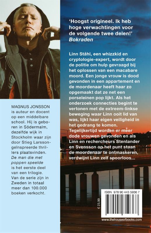 Achterkant van De man die met poppen speelde