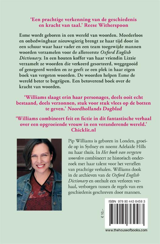 Achterkant van Het boek van vergeten woorden
