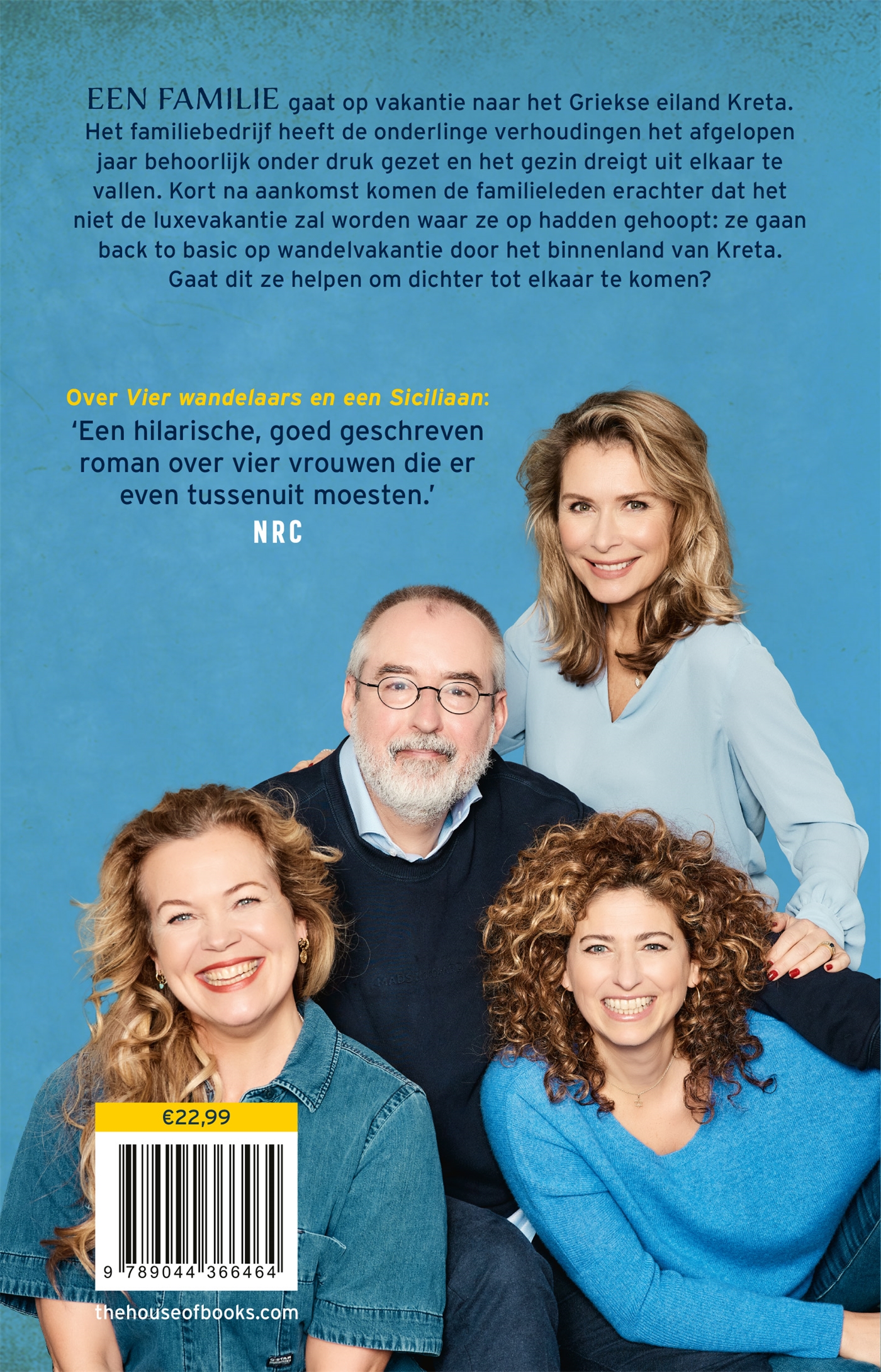 Achterkant van Een familie en een Griekse god