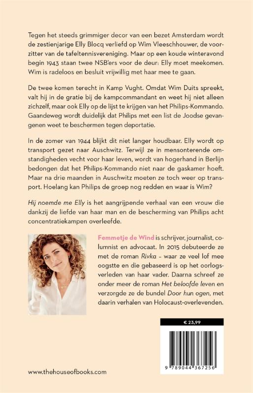 Achterkant van Hij noemde me Elly