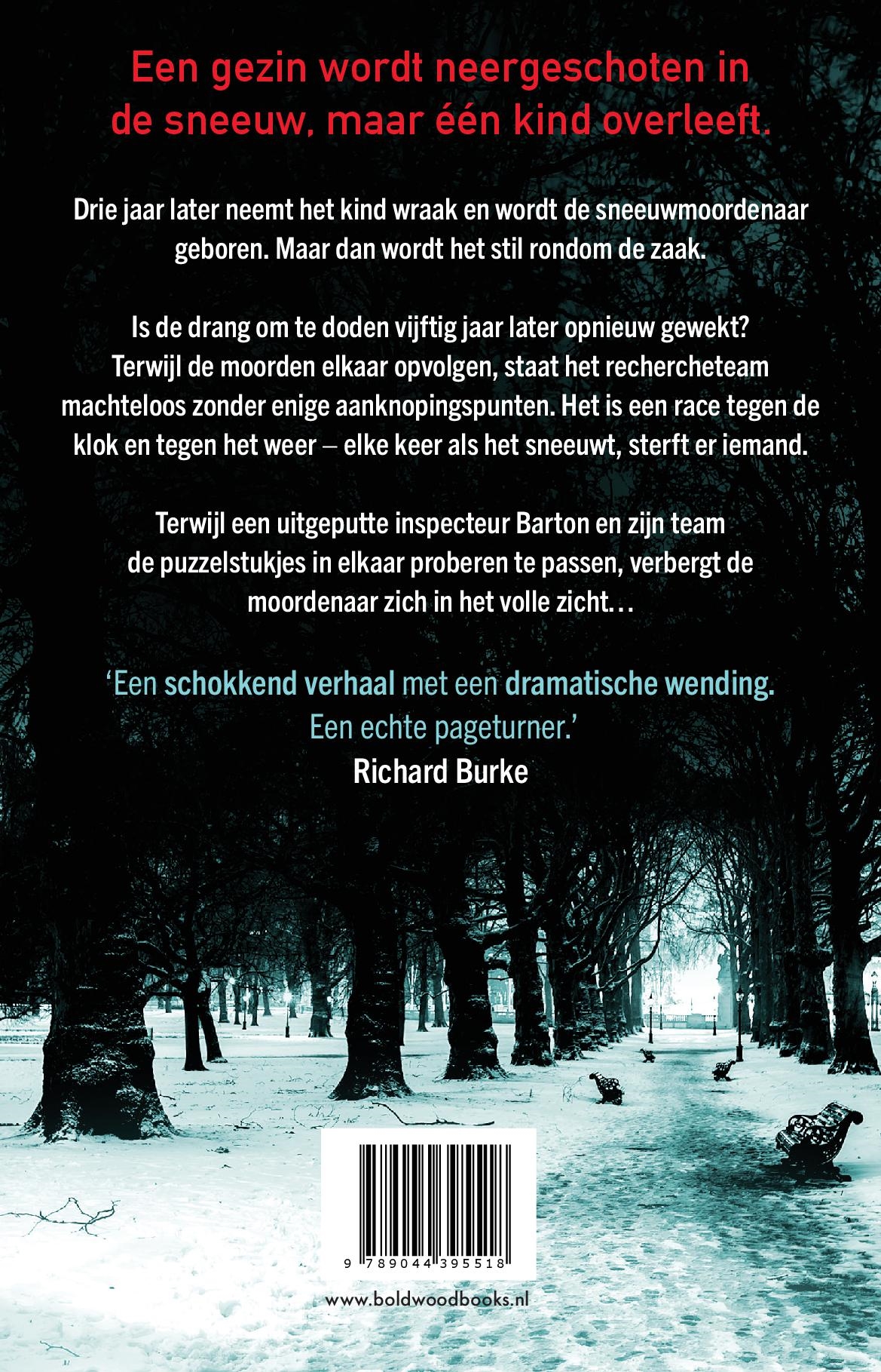 Achterkant van Dood in de sneeuw