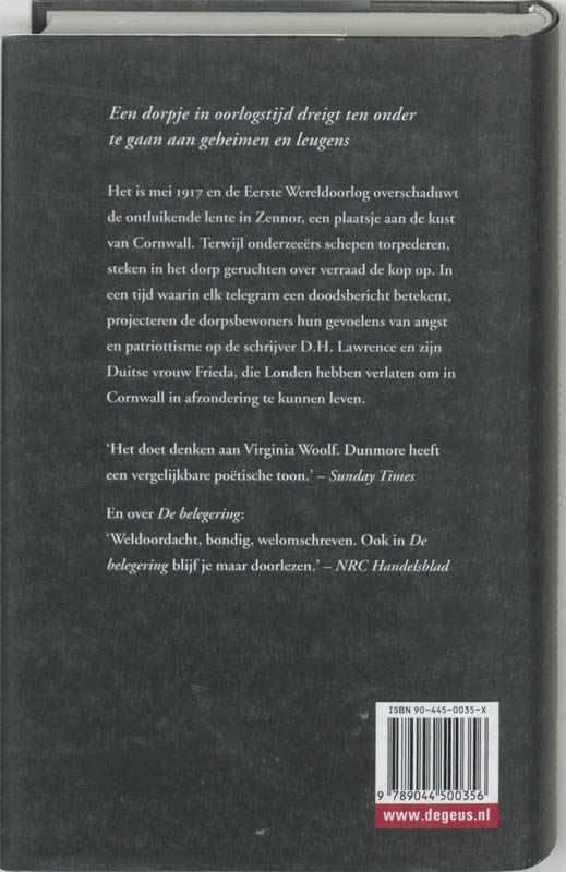 Achterkant van De schimmen van Zennor
