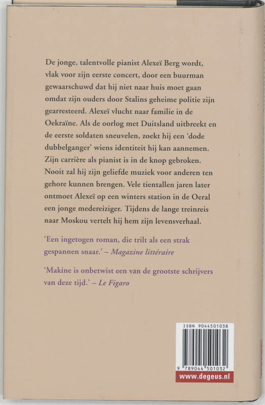 Achterkant van De muziek van een leven
