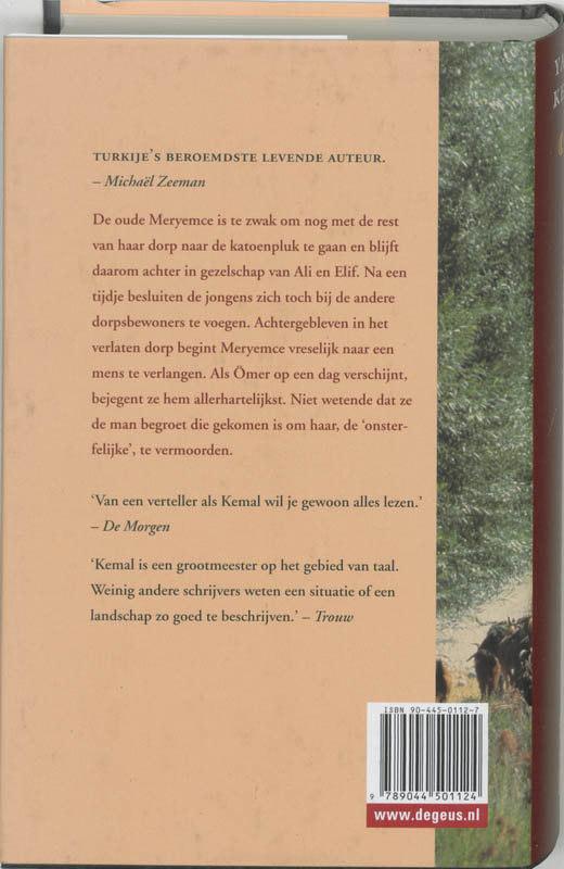 Achterkant van Onsterfelijk gras