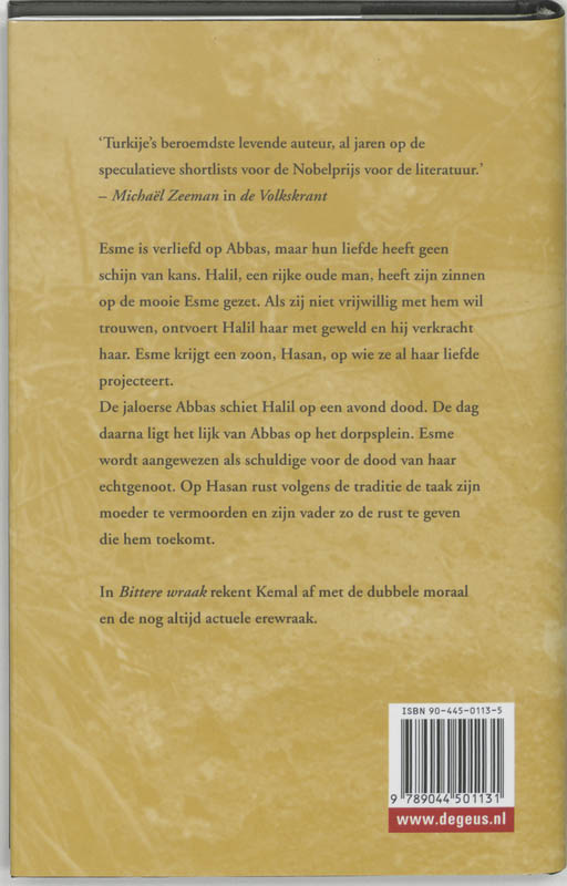 Achterkant van Bittere wraak