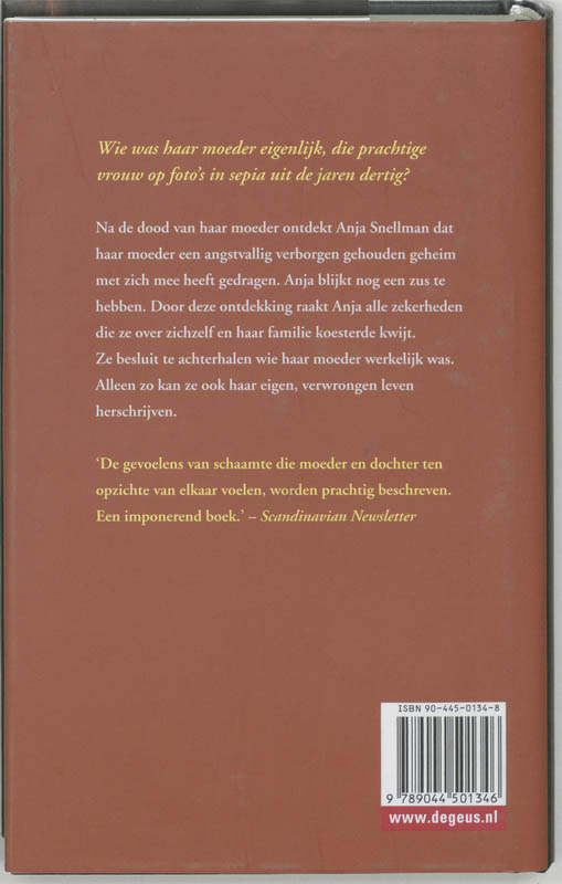 Achterkant van De tijd op de huid