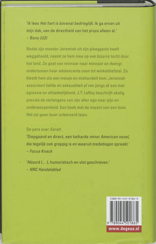Achterkant van Het hart is bovenal bedrieglijk