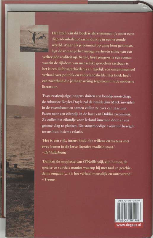 Achterkant van In zee, twee jongens