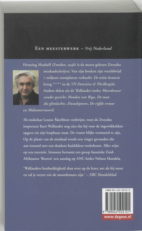 Achterkant van De witte leeuwin
