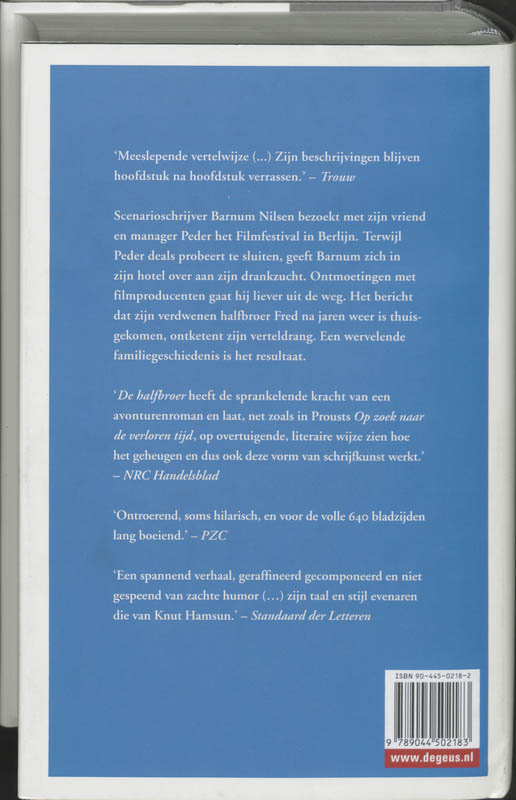 Achterkant van De halfbroer