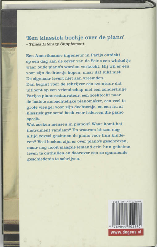 Achterkant van Het piano-atelier