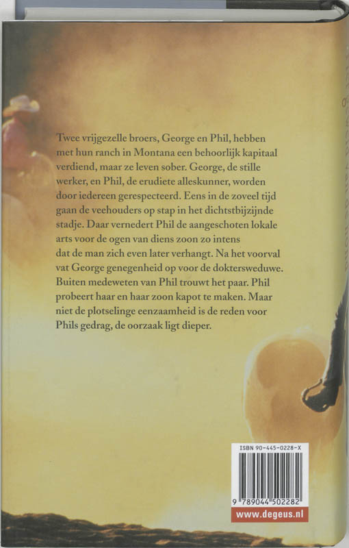 Achterkant van Het geweld van de hond