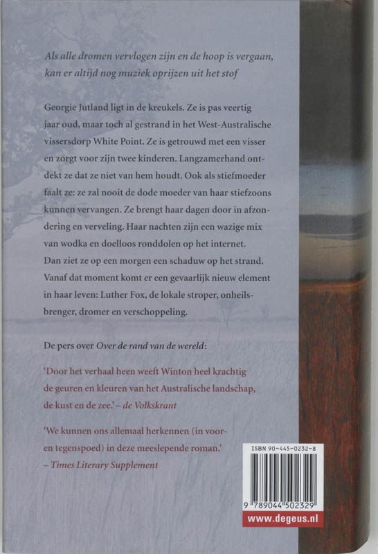 Achterkant van Over de rand van de wereld