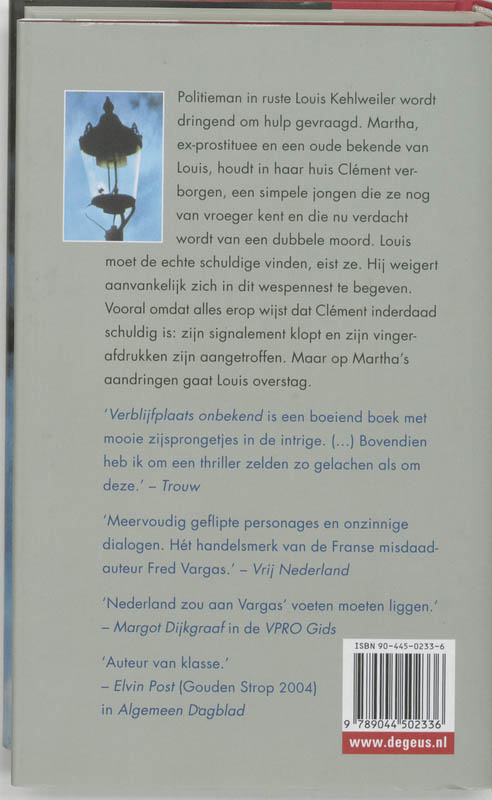 Achterkant van Verblijfplaats onbekend