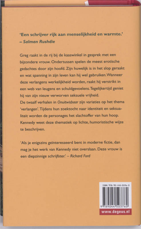 Achterkant van Onuitwisbaar