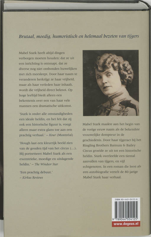 Achterkant van De laatste bekentenis van Mabel Stark