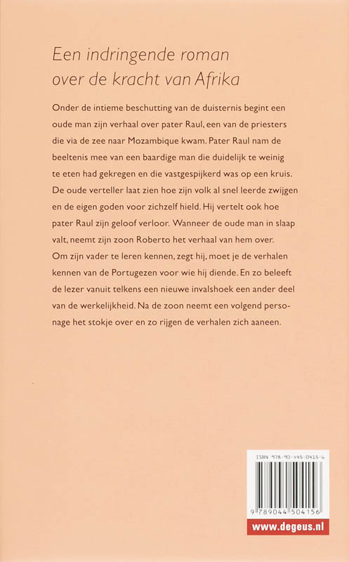 Achterkant van Aan de oever van de tijd