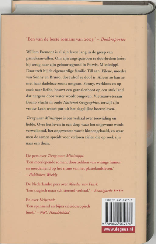 Achterkant van Terug naar Mississippi