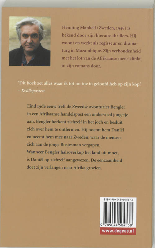 Achterkant van Daniel, zoon van de wind